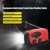 Emergency Hand Crank Radio with LED Flashlight  Adomoo